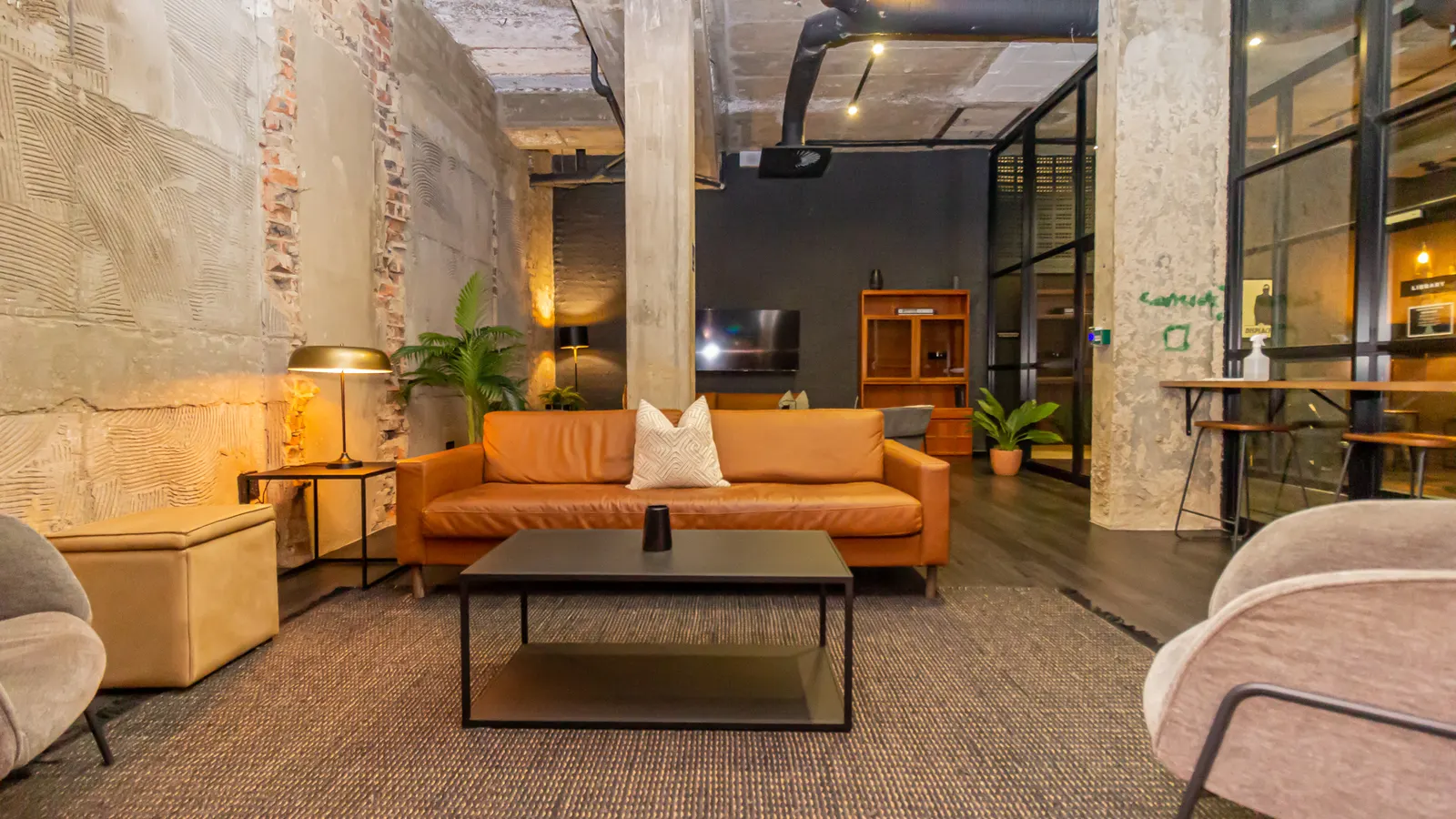 A lounge at BlackBrick Sandton 1