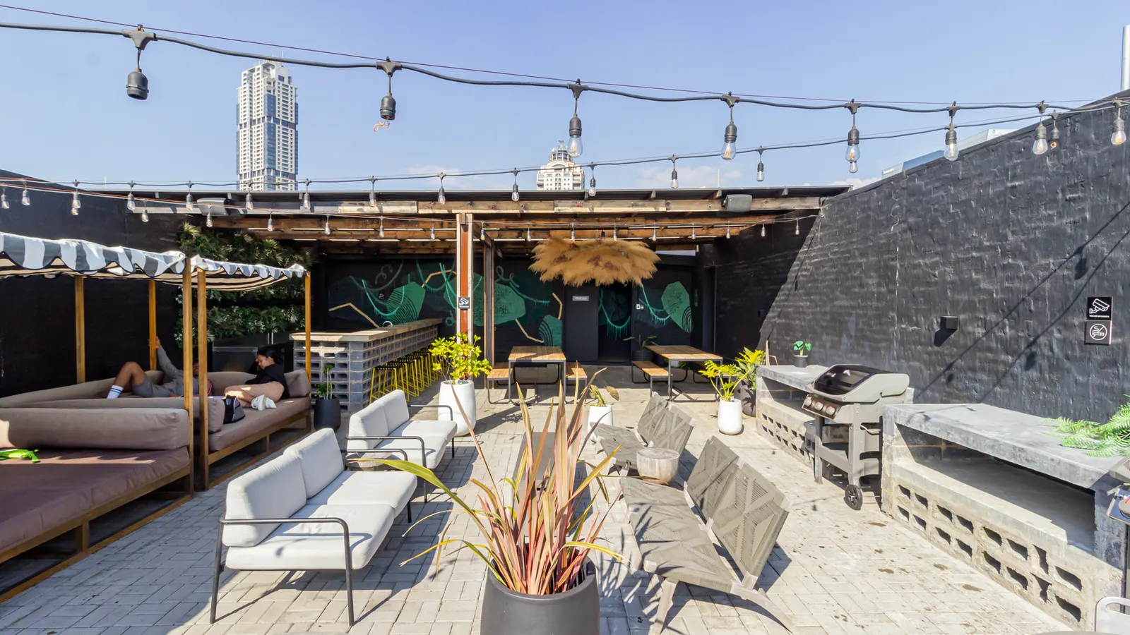 The rooftop terrace at BlackBrick Sandton 1