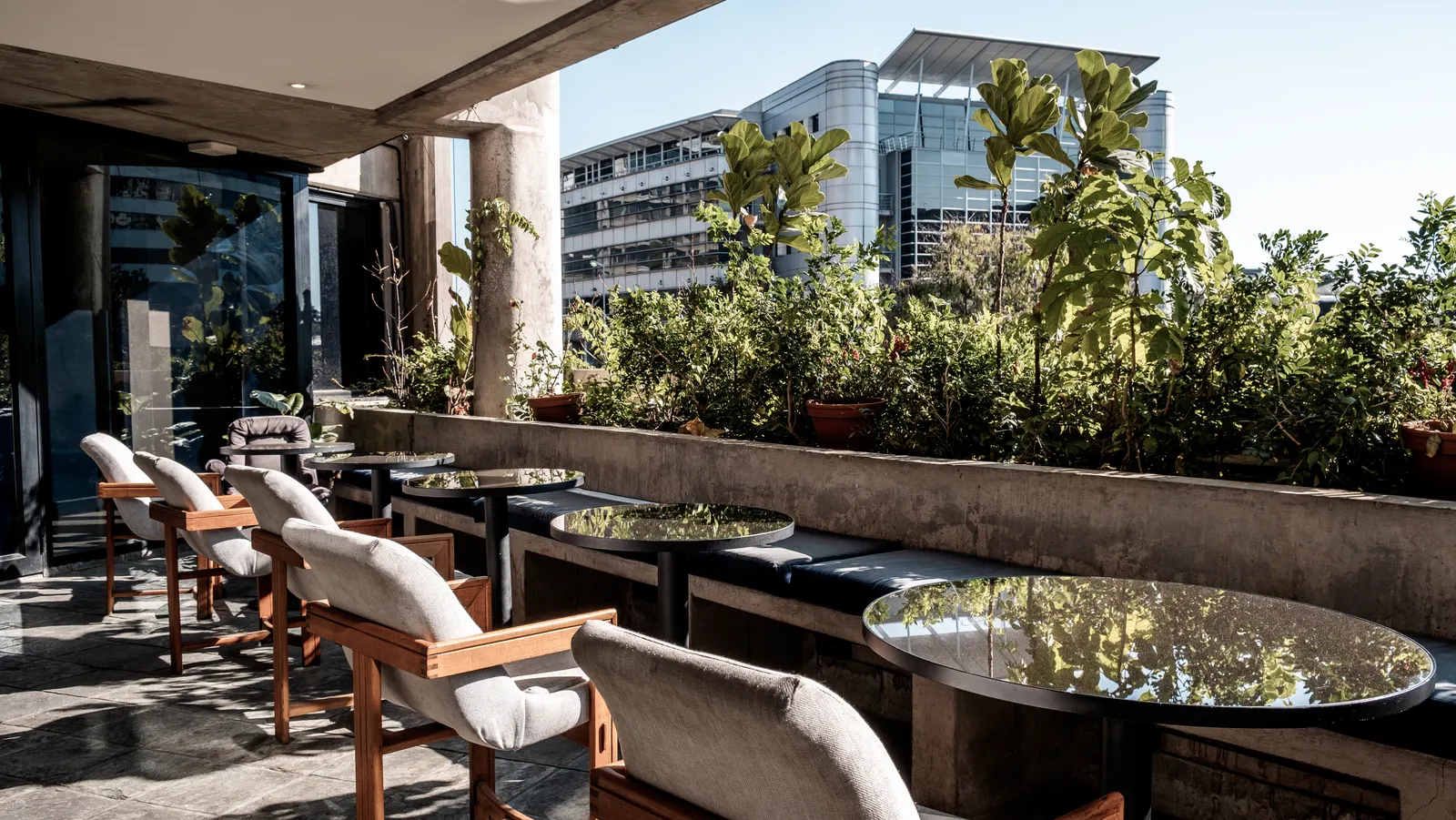 Lounge seating on a BlackBrick terrace